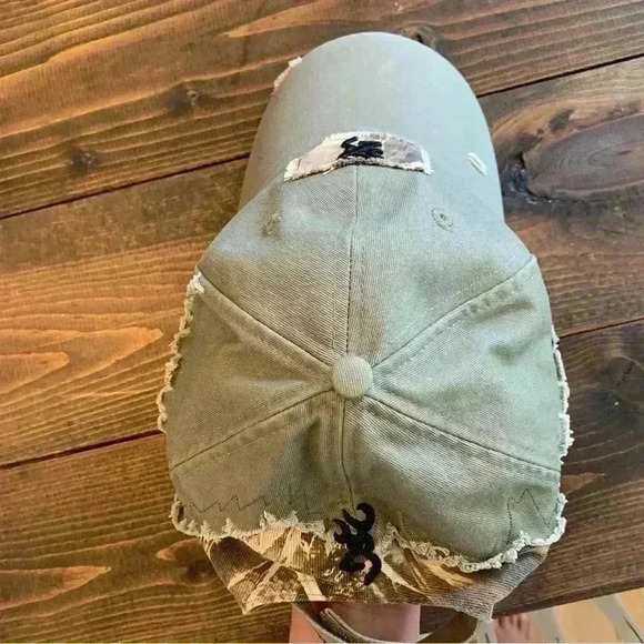 Browning Hunting Distressed Adjustable Hat Camouflage Gorpcore Outdoors OS - Picture 4 of 5